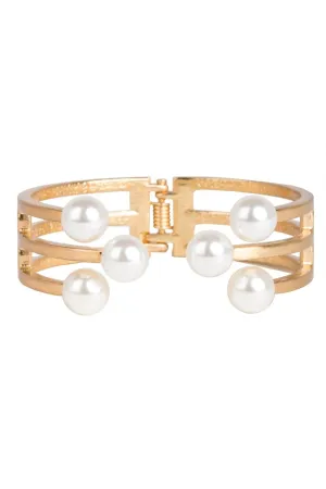 6 Pearl Cuff Bracelet