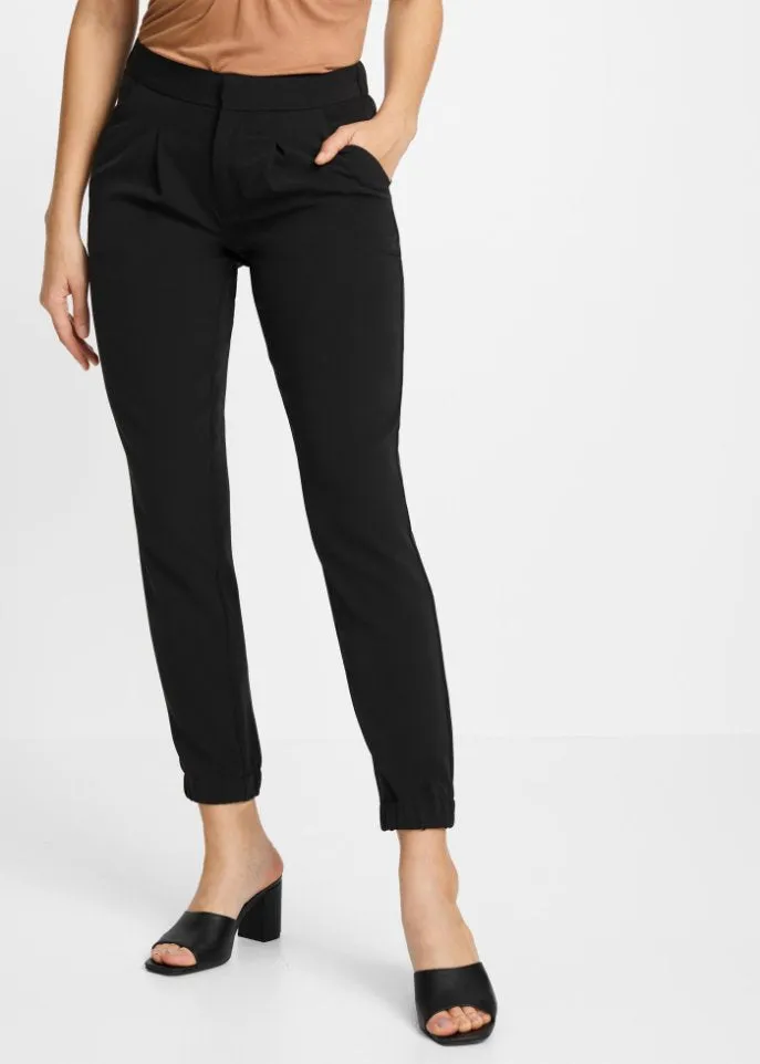 Bodyflirt loose fit trousers, black