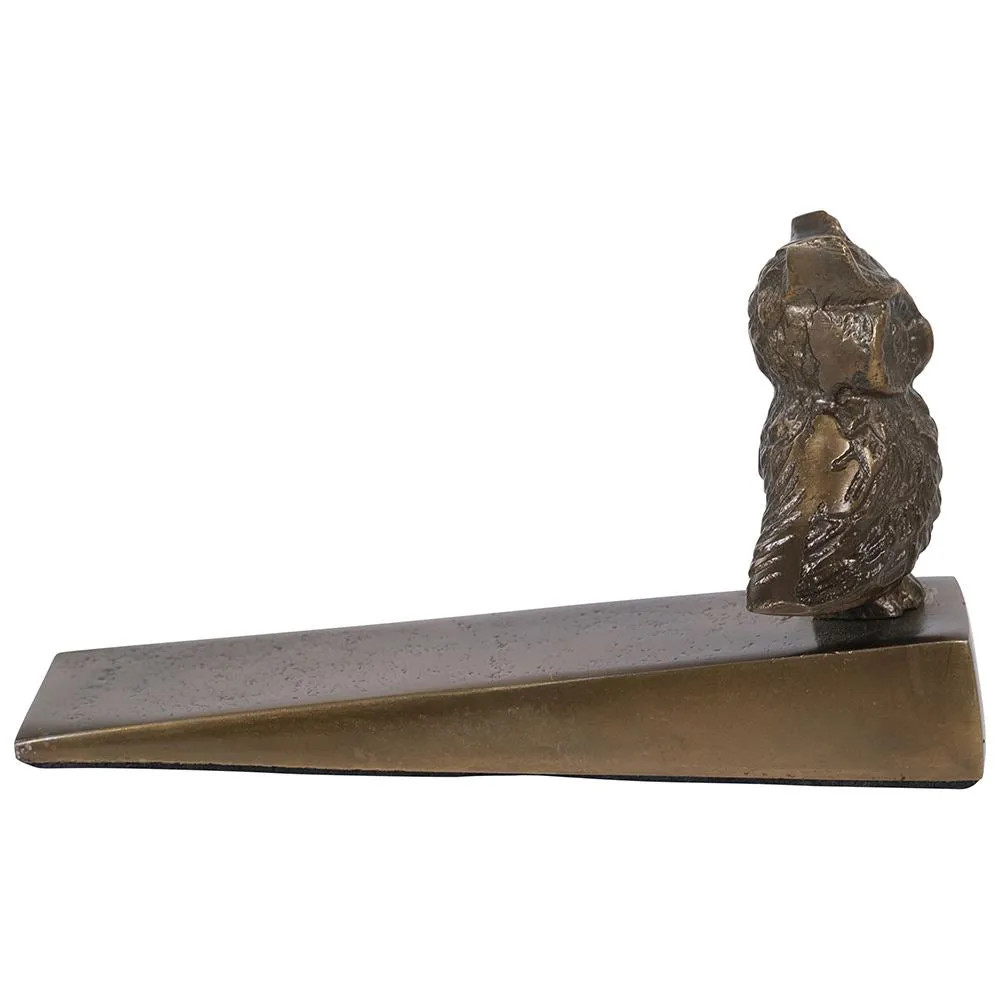 Brass owl doorstop