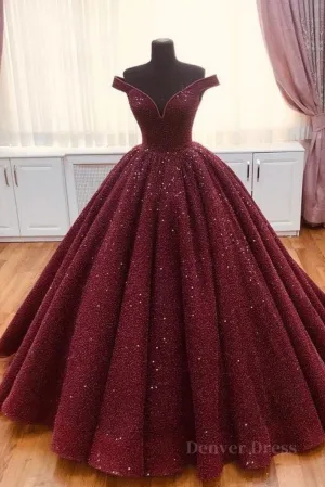 Burgundy tulle sequin long prom dress burgundy long evening dress