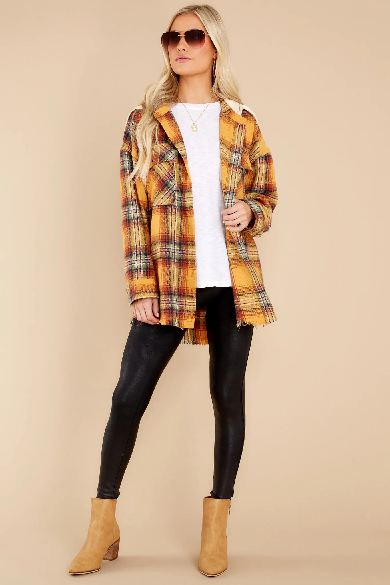 Campfire Evenings Mustard Multi Plaid Jacket