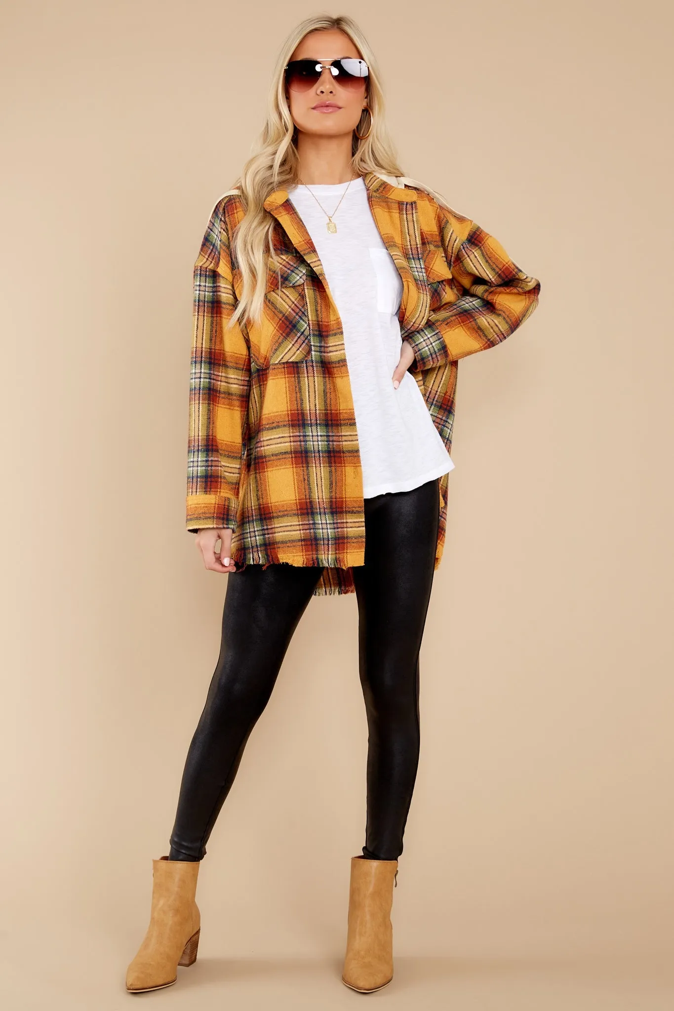 Campfire Evenings Mustard Multi Plaid Jacket