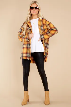 Campfire Evenings Mustard Multi Plaid Jacket