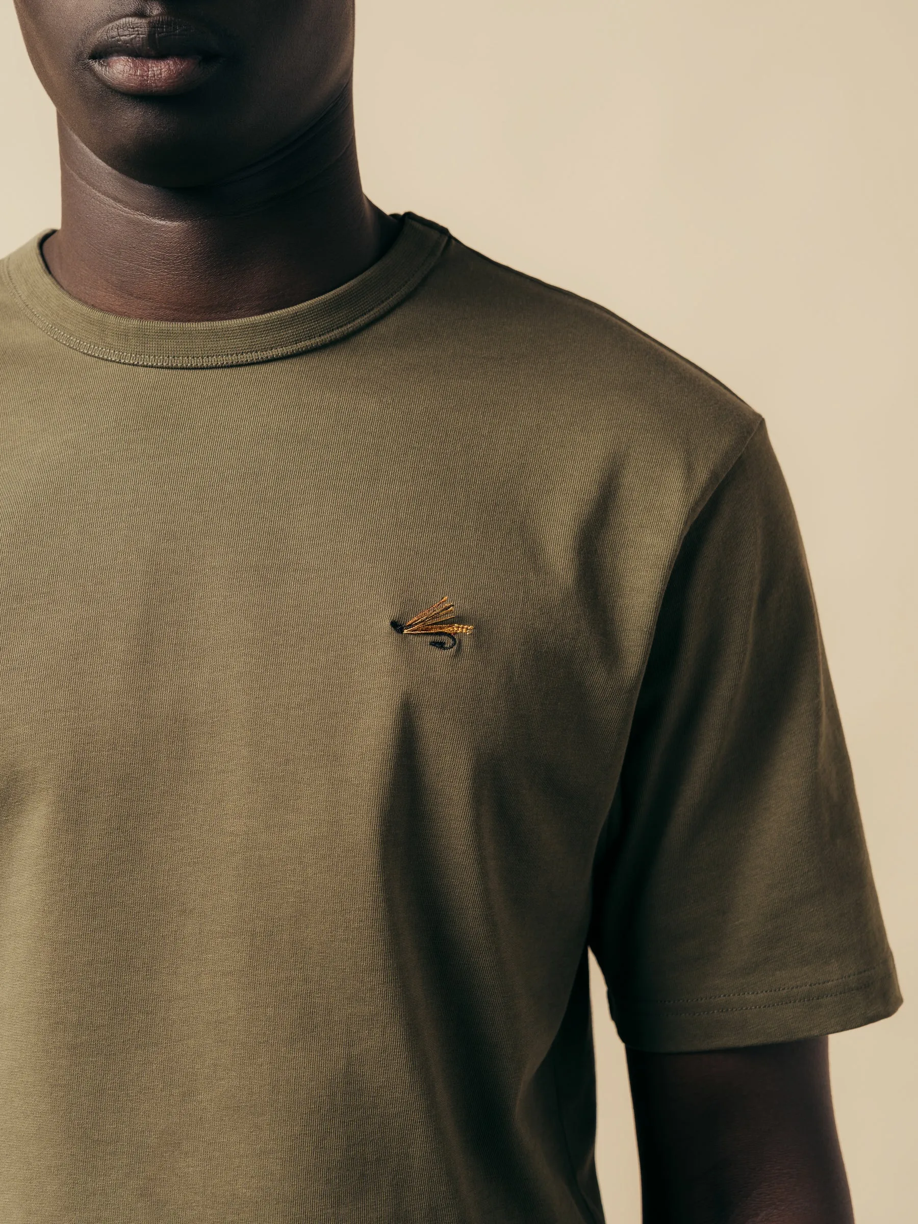 Cargill T-Shirt In Olive Cotton Jersey