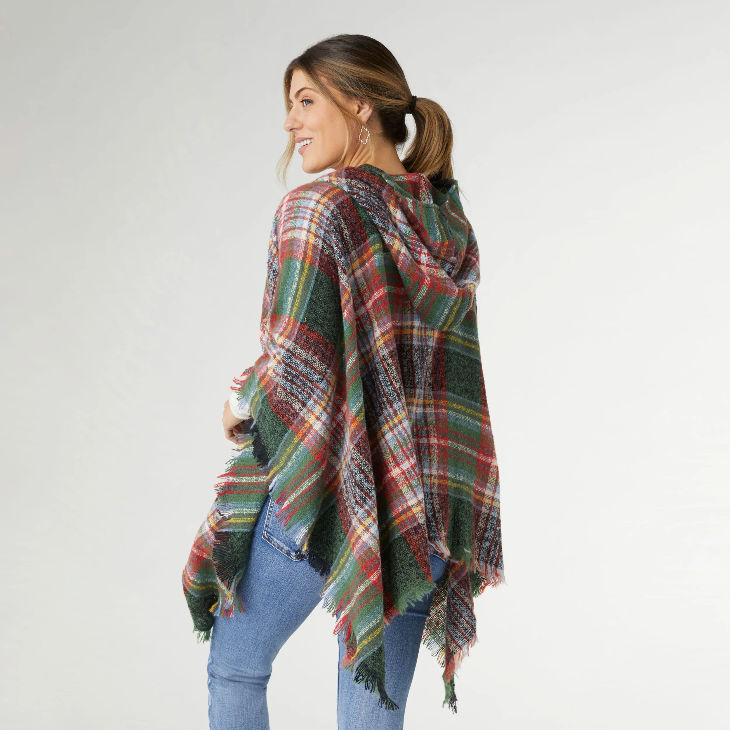 Copacabana Hooded Poncho - Holiday Mix