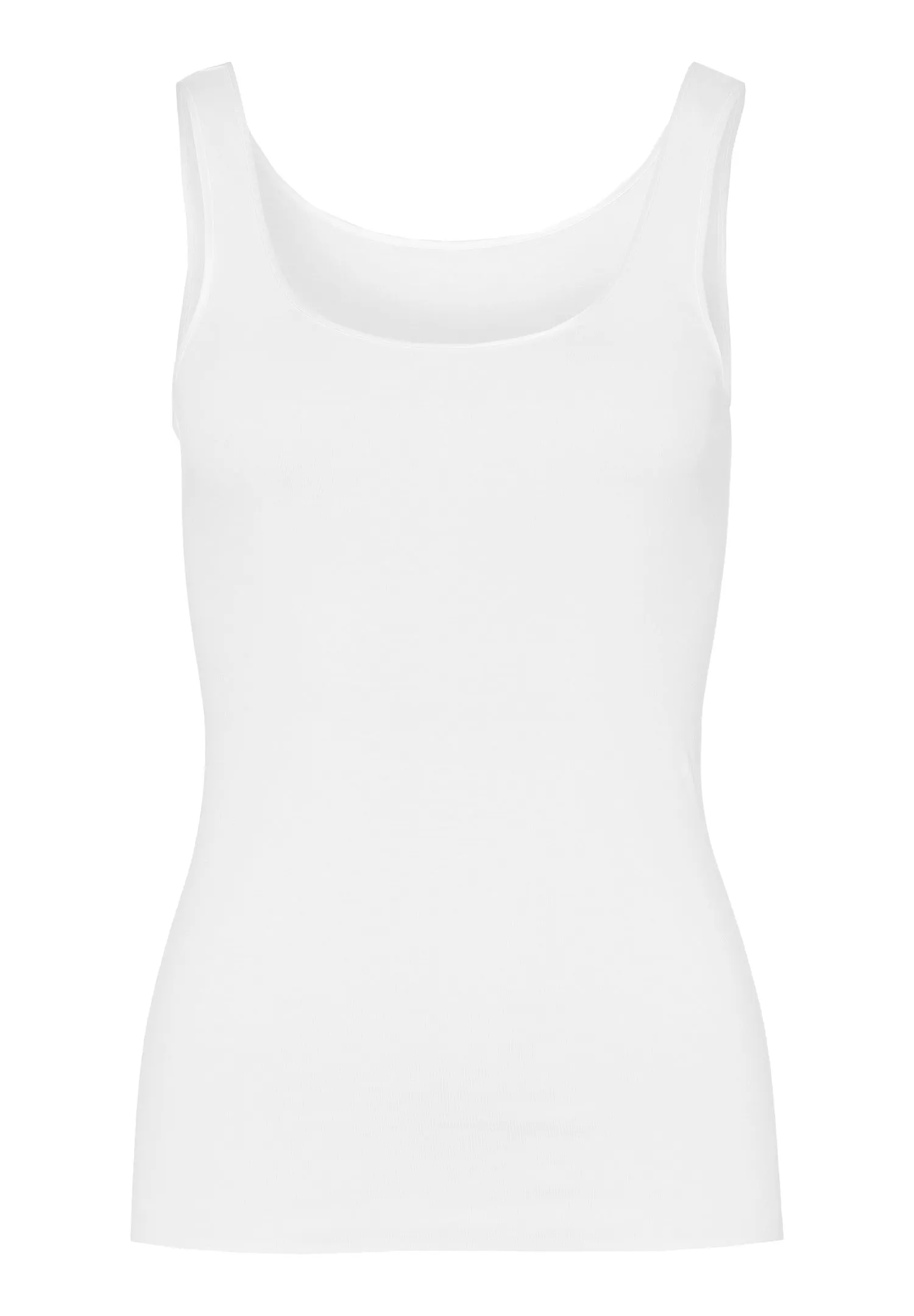 Cotton Seamless Round Neck Cotton Tank Top | White 71604-101