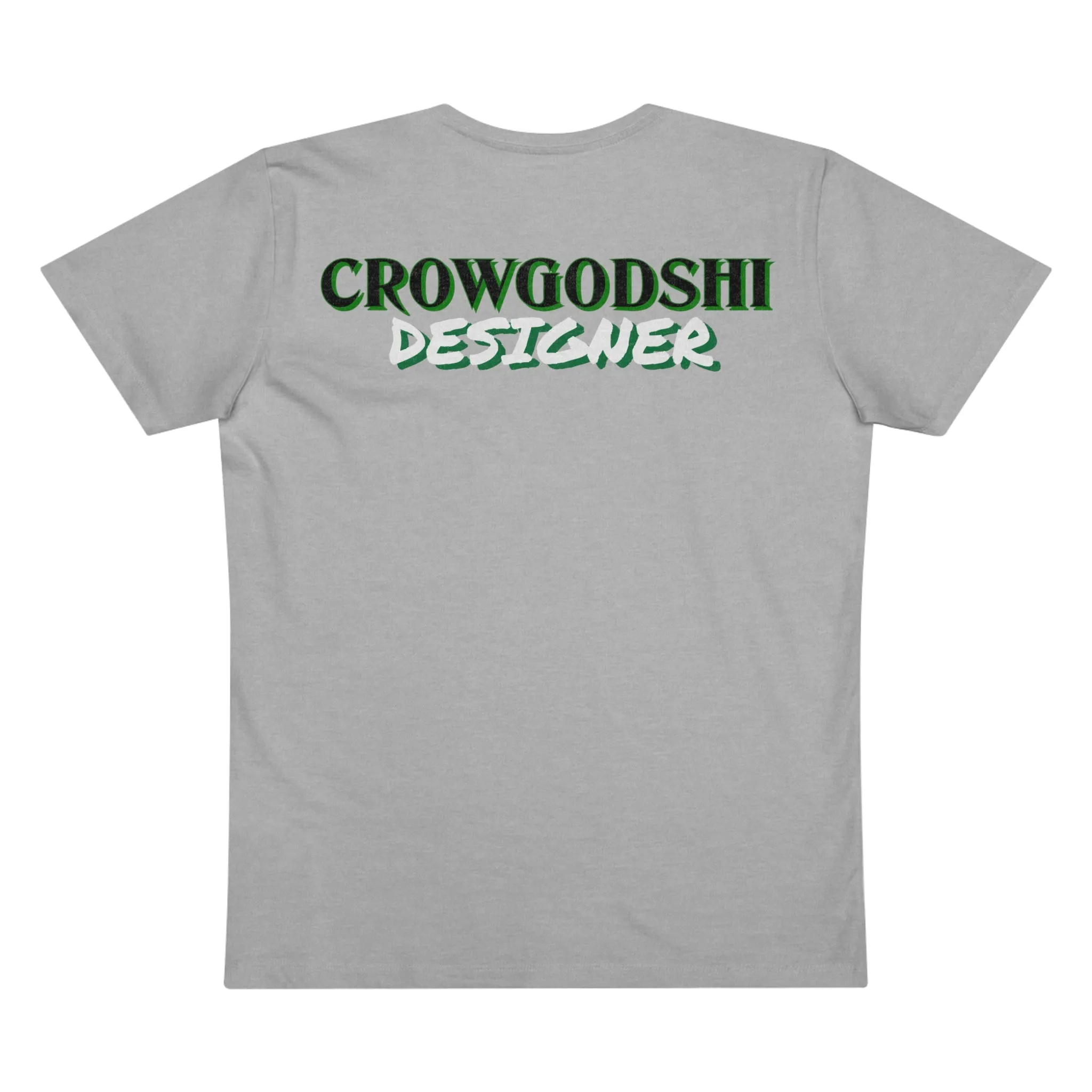 Crowgodshi Designer First Generation Men’s Presenter V-neck, GREEN LOGO