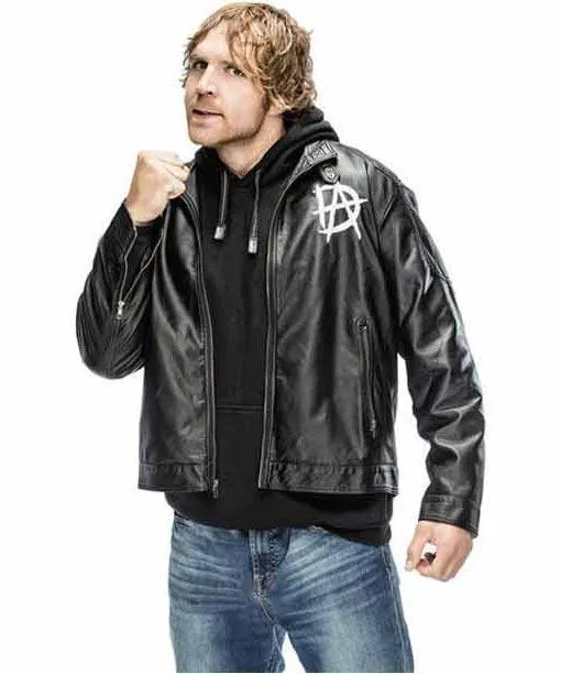 Dean Ambrose WWE Black Leather Jacket