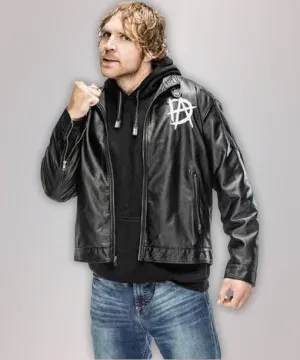 Dean Ambrose WWE Black Leather Jacket