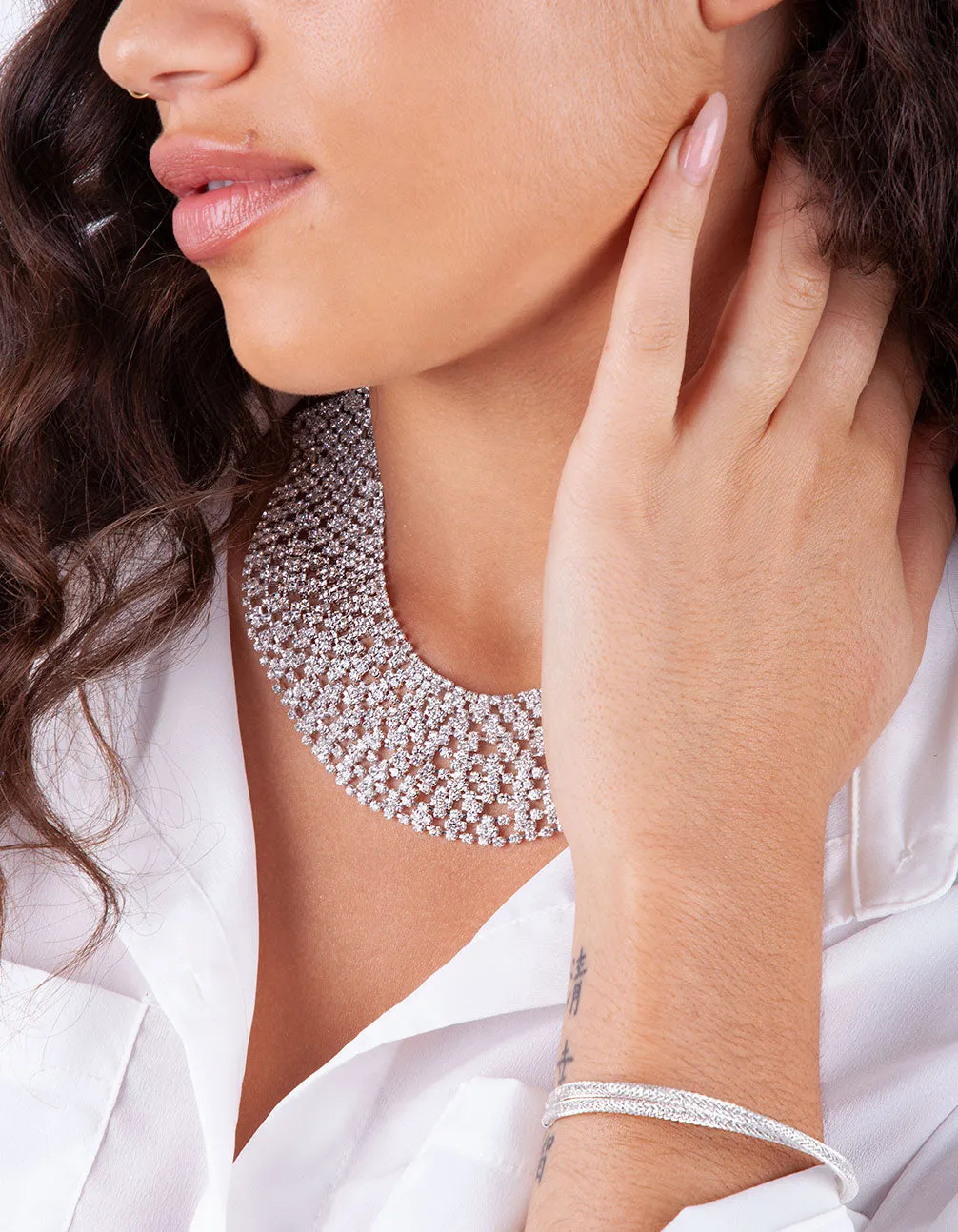 Diamante Statement Collar Necklace