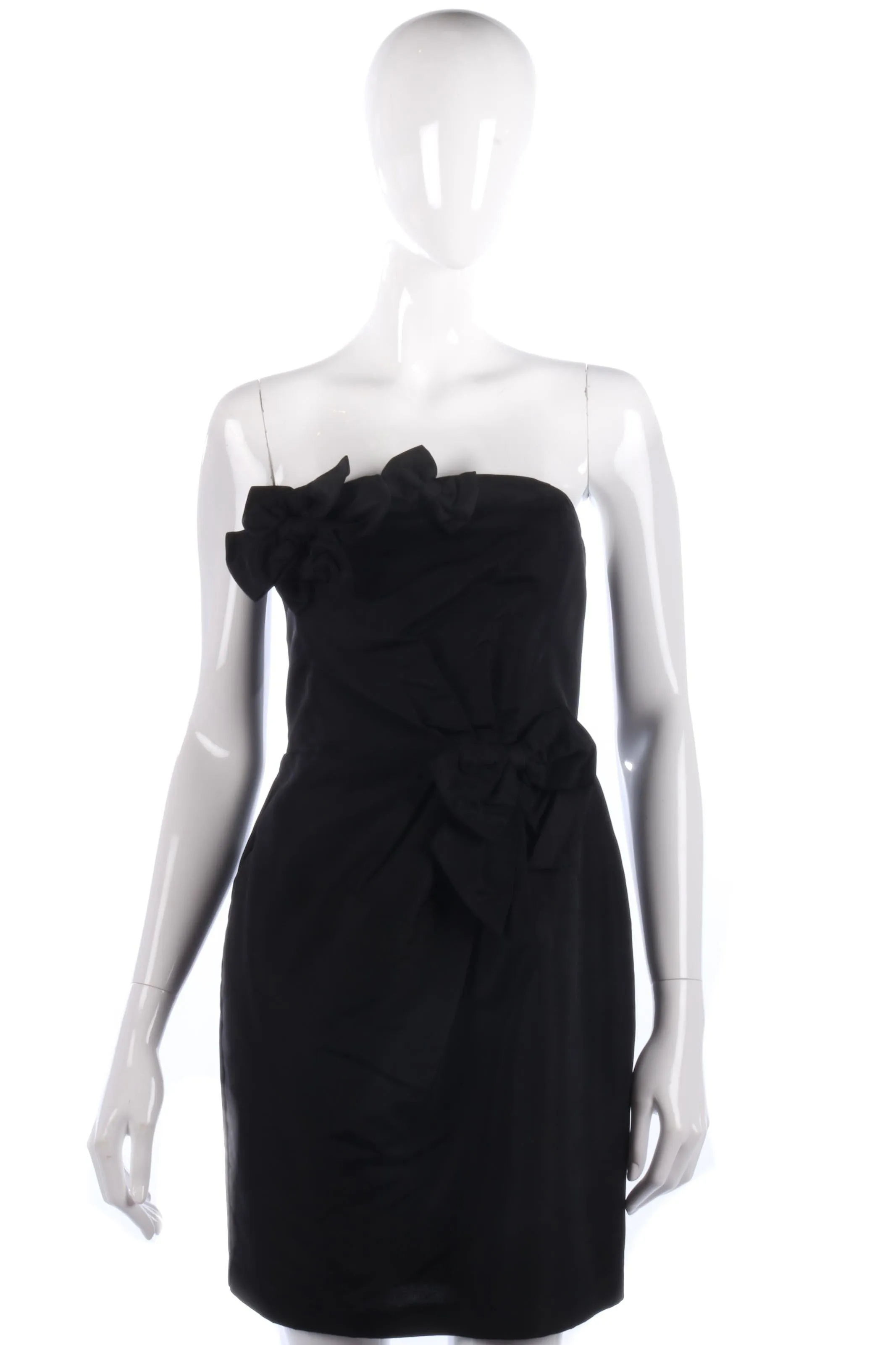 Fabulous black cocktail dress with bow details size 10