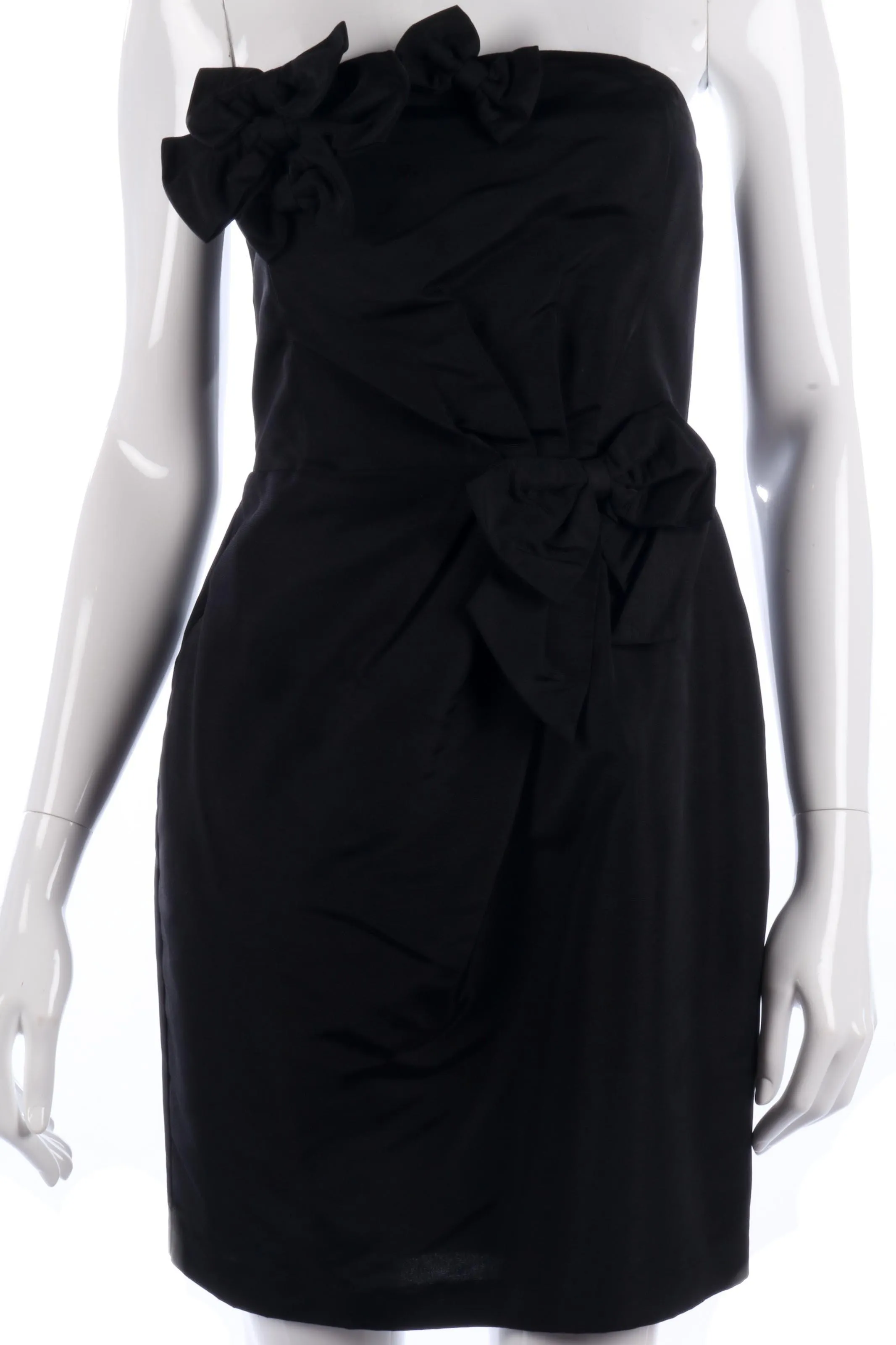 Fabulous black cocktail dress with bow details size 10