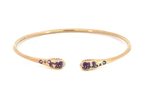 Flexible Purple Amethyst Cuff