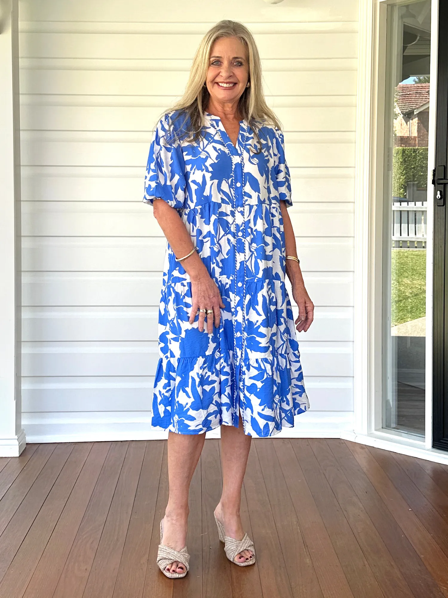 Florida Floral Dress - Blue