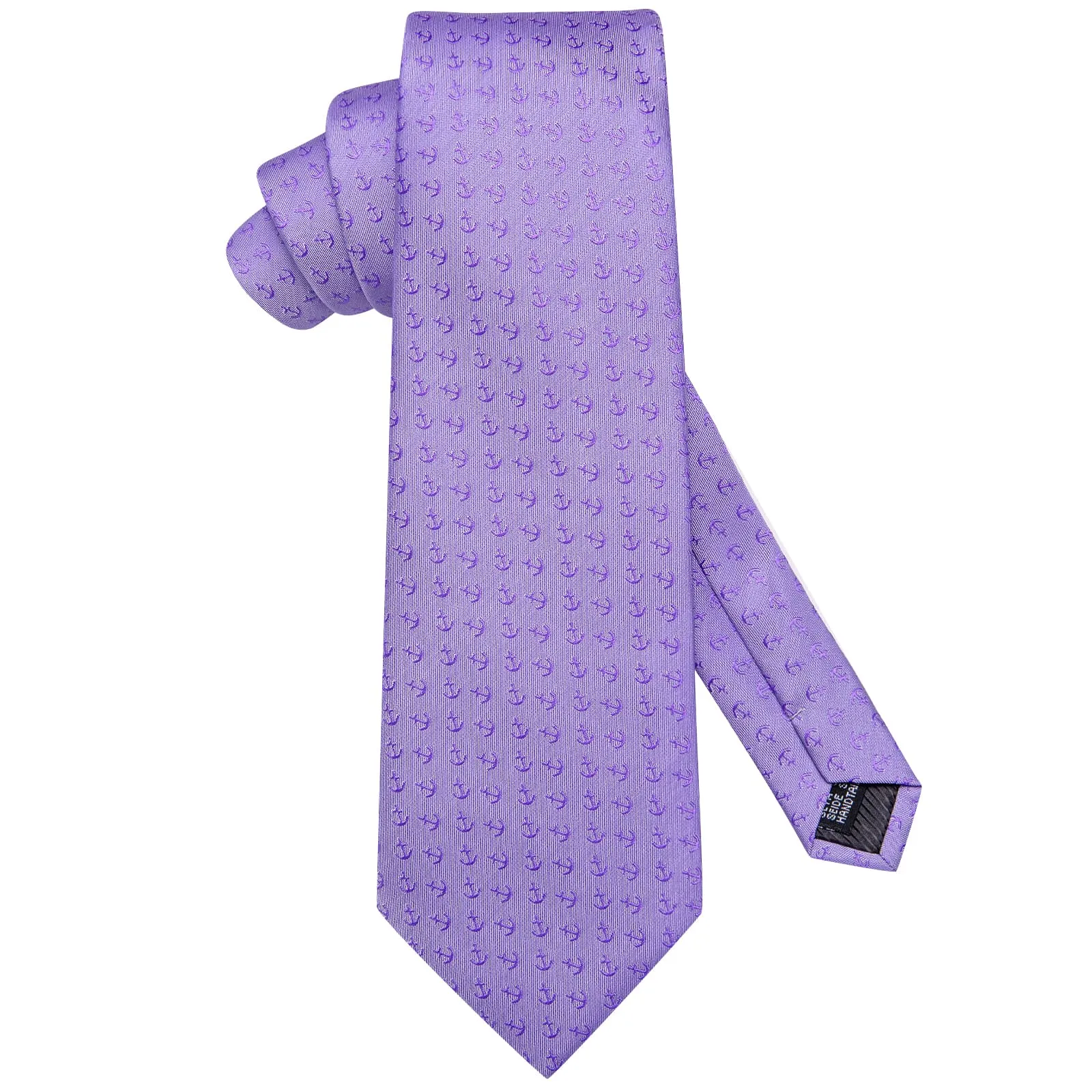 Hi-Tie Dark Orchid Purple Tie Novelty Mens Necktie Hanky Cufflinks Set