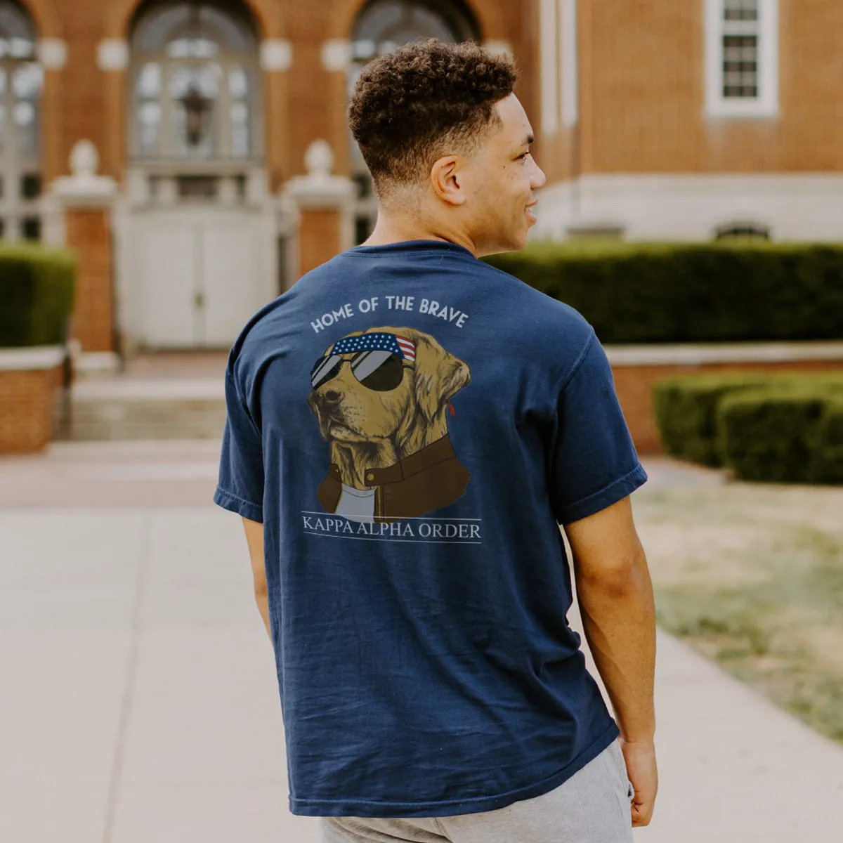 Kappa Alpha Comfort Colors Short Sleeve Navy Patriot Retriever Tee