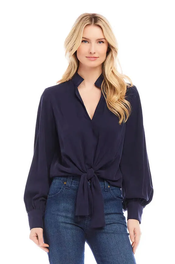 Karen Kane Tie Front Blouse