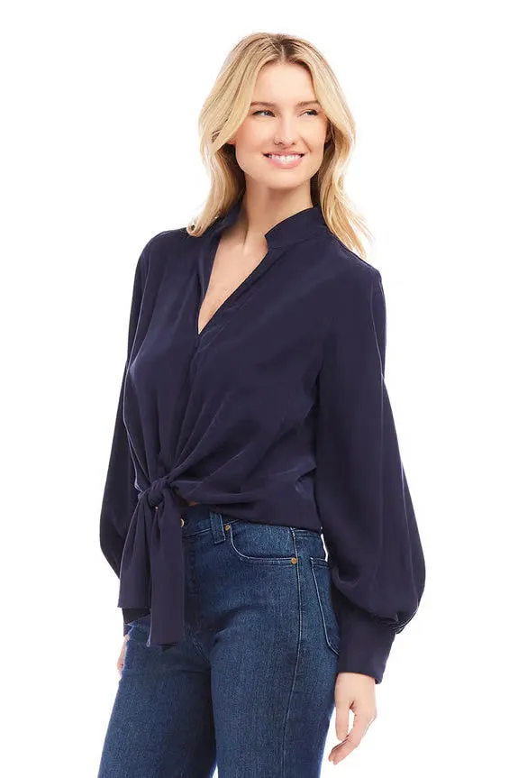 Karen Kane Tie Front Blouse