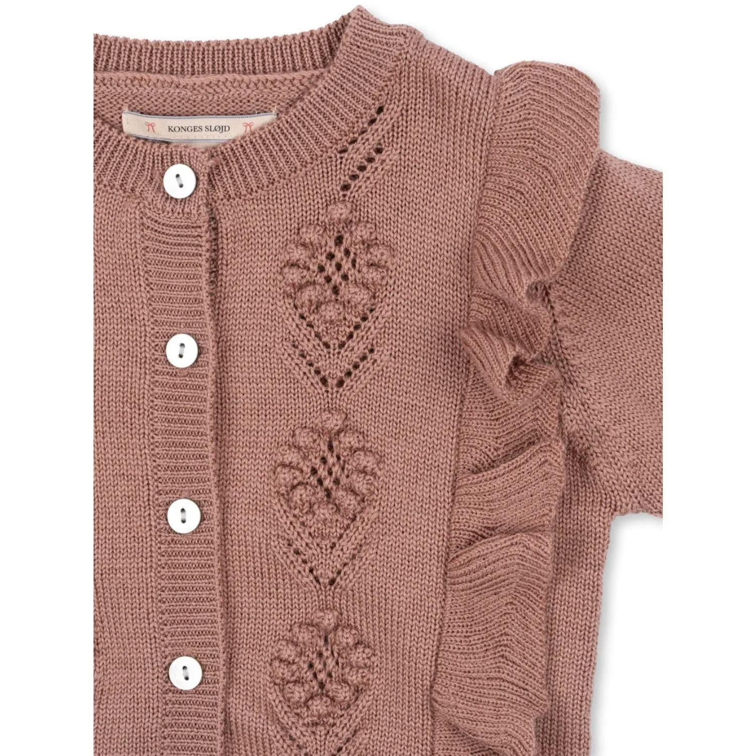 Konges Sløjd Burlwood Fiol Frill Cardigan