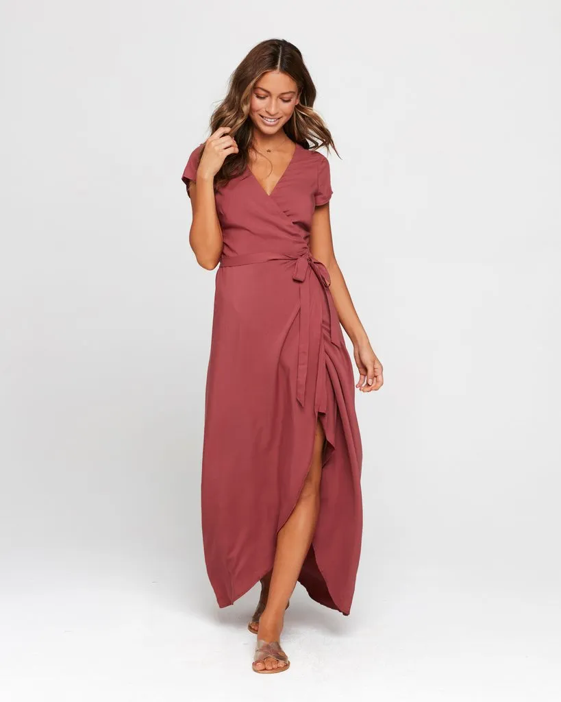 L Space - GOA Women's Wrap Dress in Currant