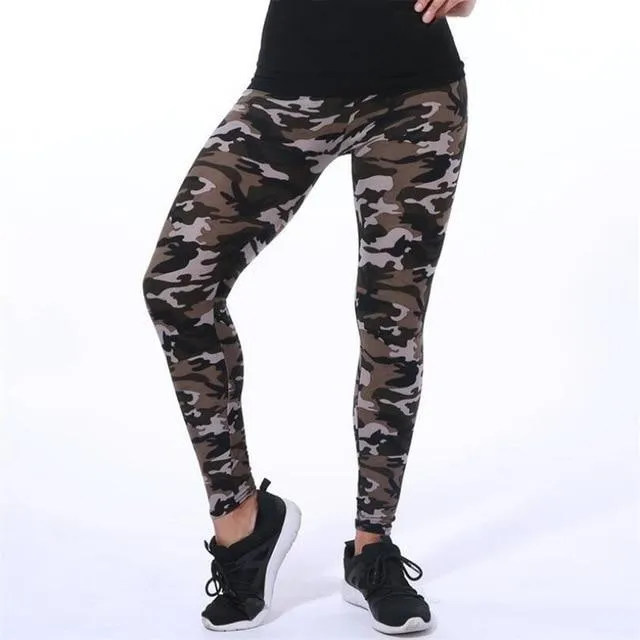 Ladies High Quality Leggings High Elastic Skinny Camouflage