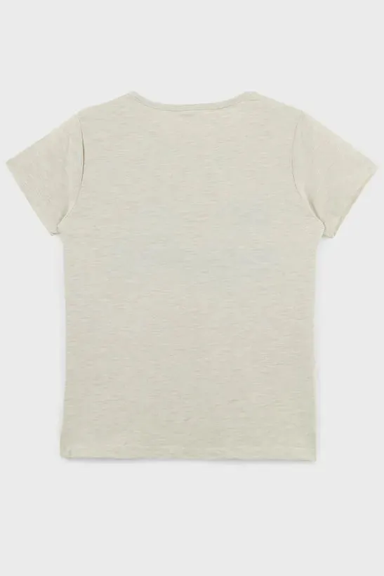 Lela Girl's Beige T-Shirt