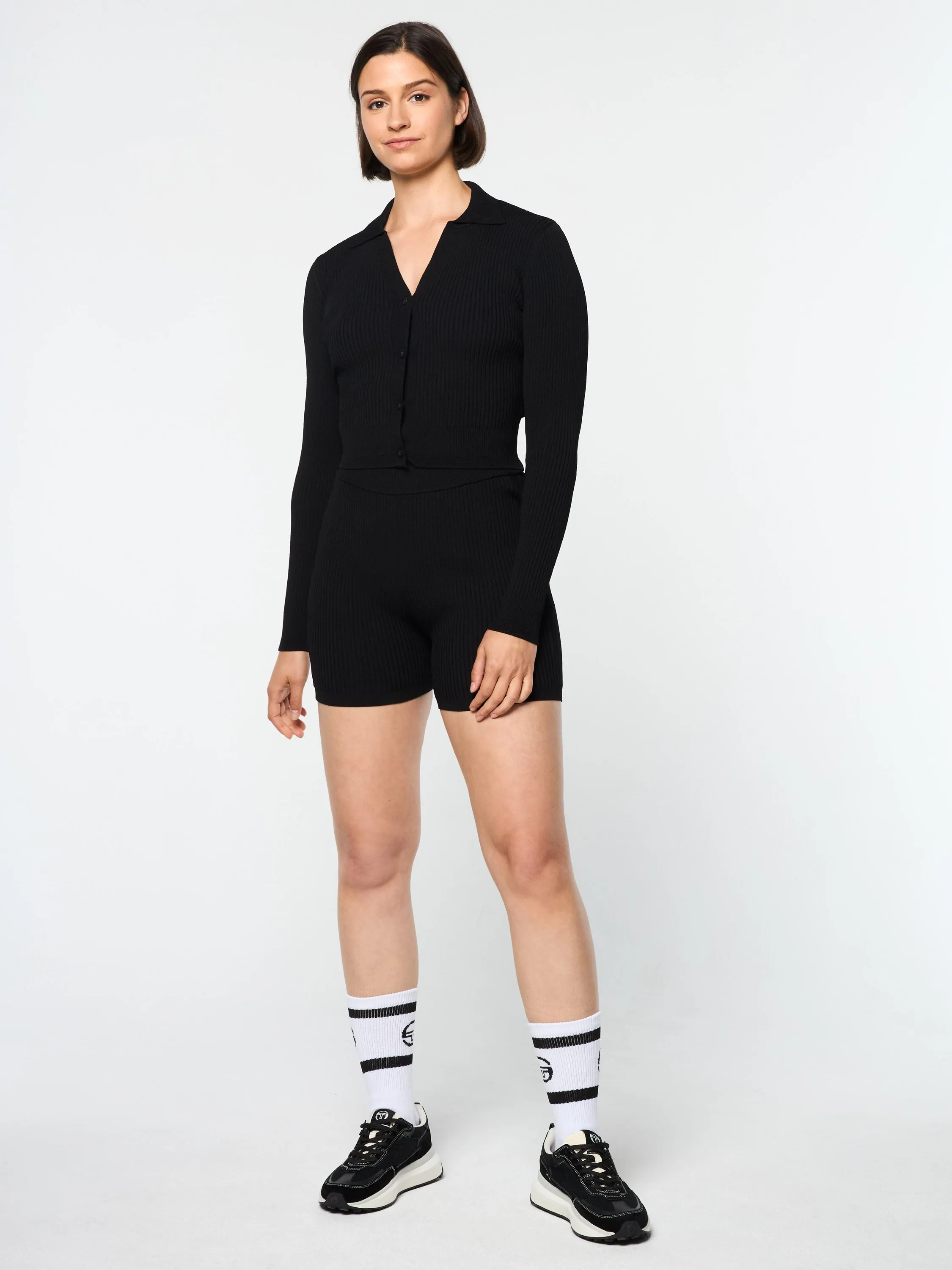 Magreta Rib Cardigan- Black Beauty