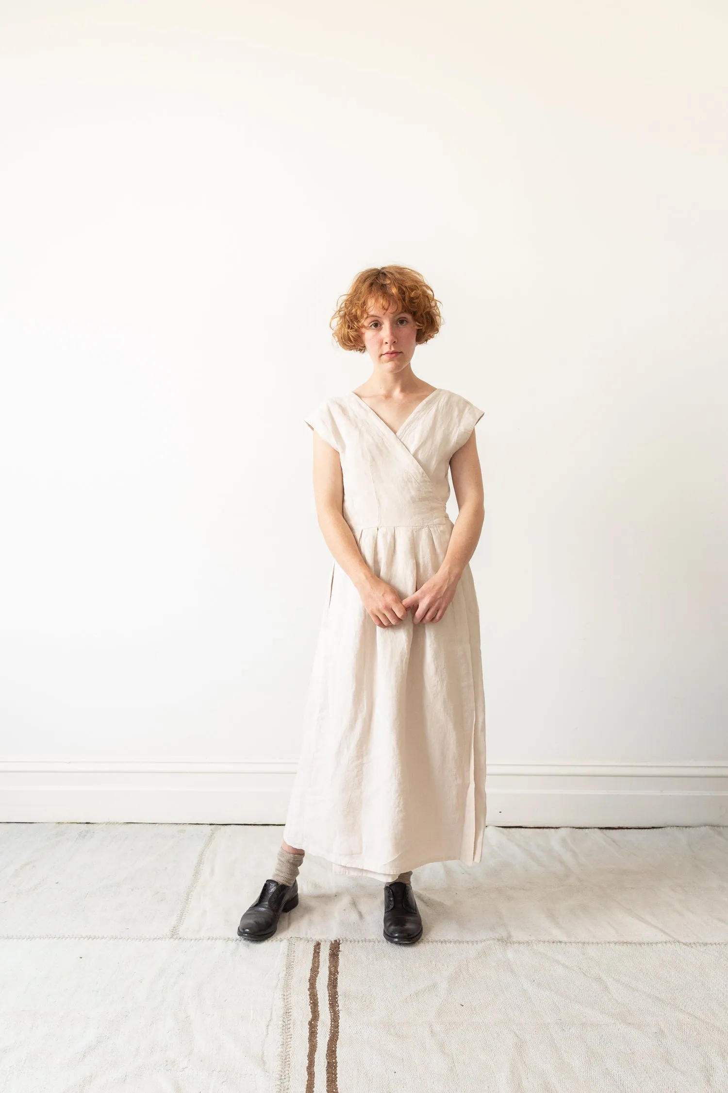 Metta - Naoko Reversible Wrap Dress - Mid Weight Linen