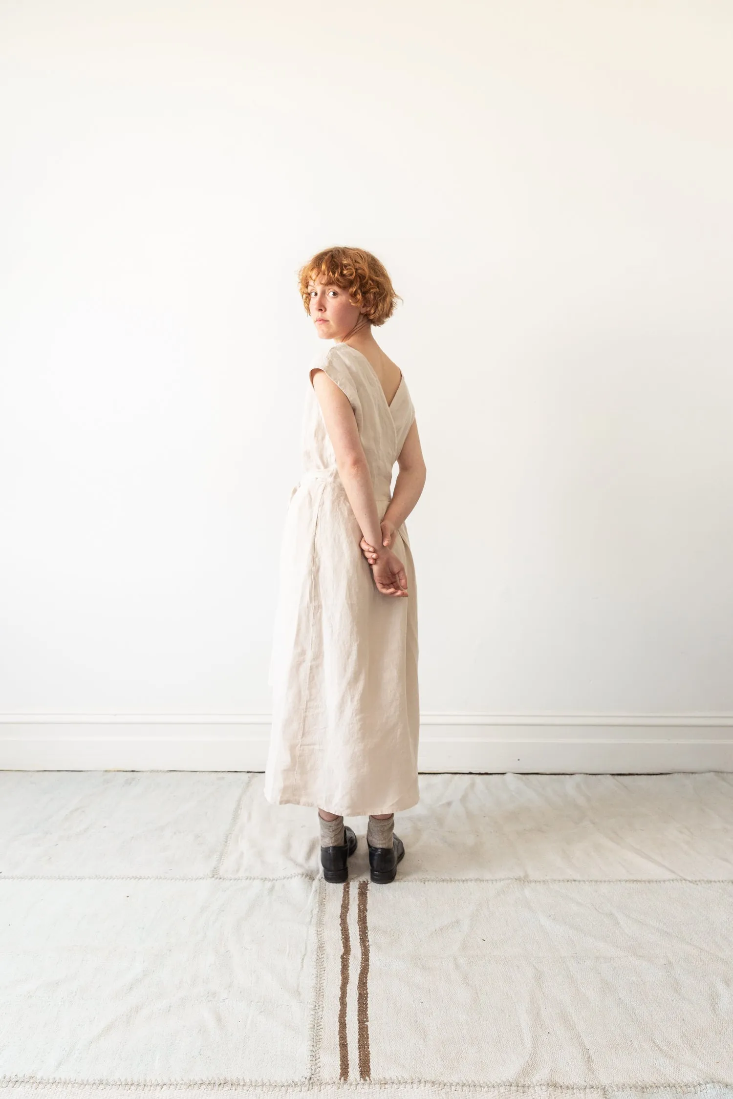 Metta - Naoko Reversible Wrap Dress - Mid Weight Linen