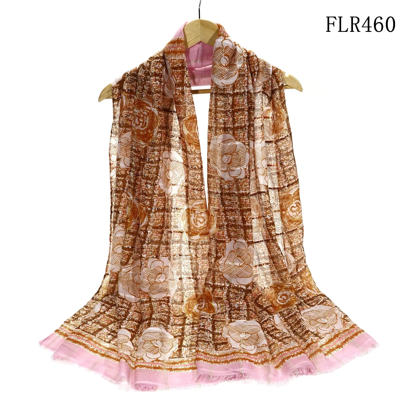 New Women Printed Floral Scarf for Summer Light Weight Colorfull