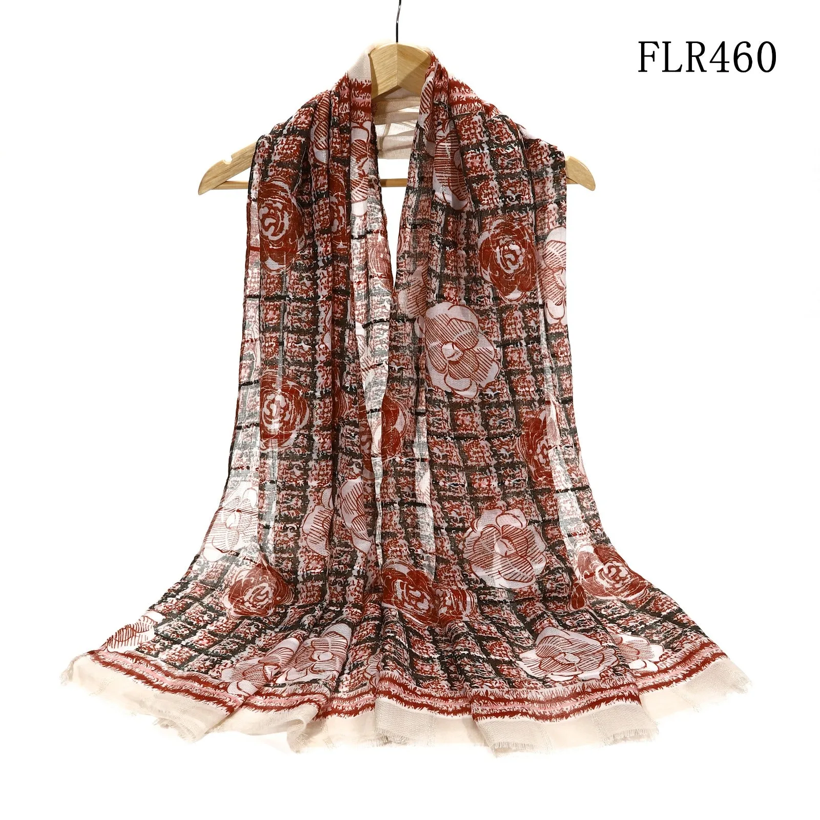 New Women Printed Floral Scarf for Summer Light Weight Colorfull