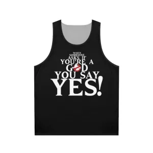 "Are You a God?" Ghostbusters Unisex Tank Top