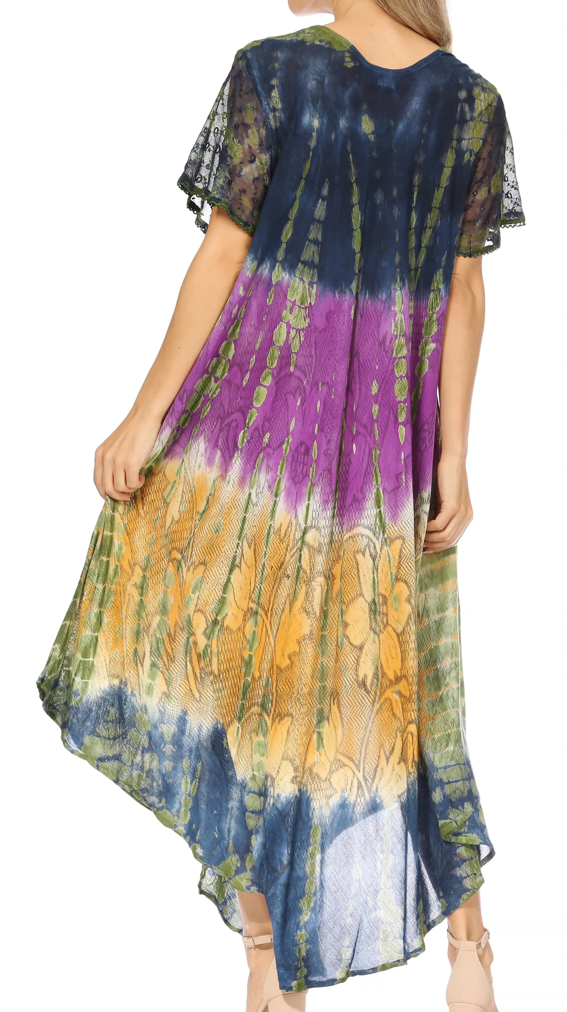 Sakkas Mika Ombre Floral Caftan Dress