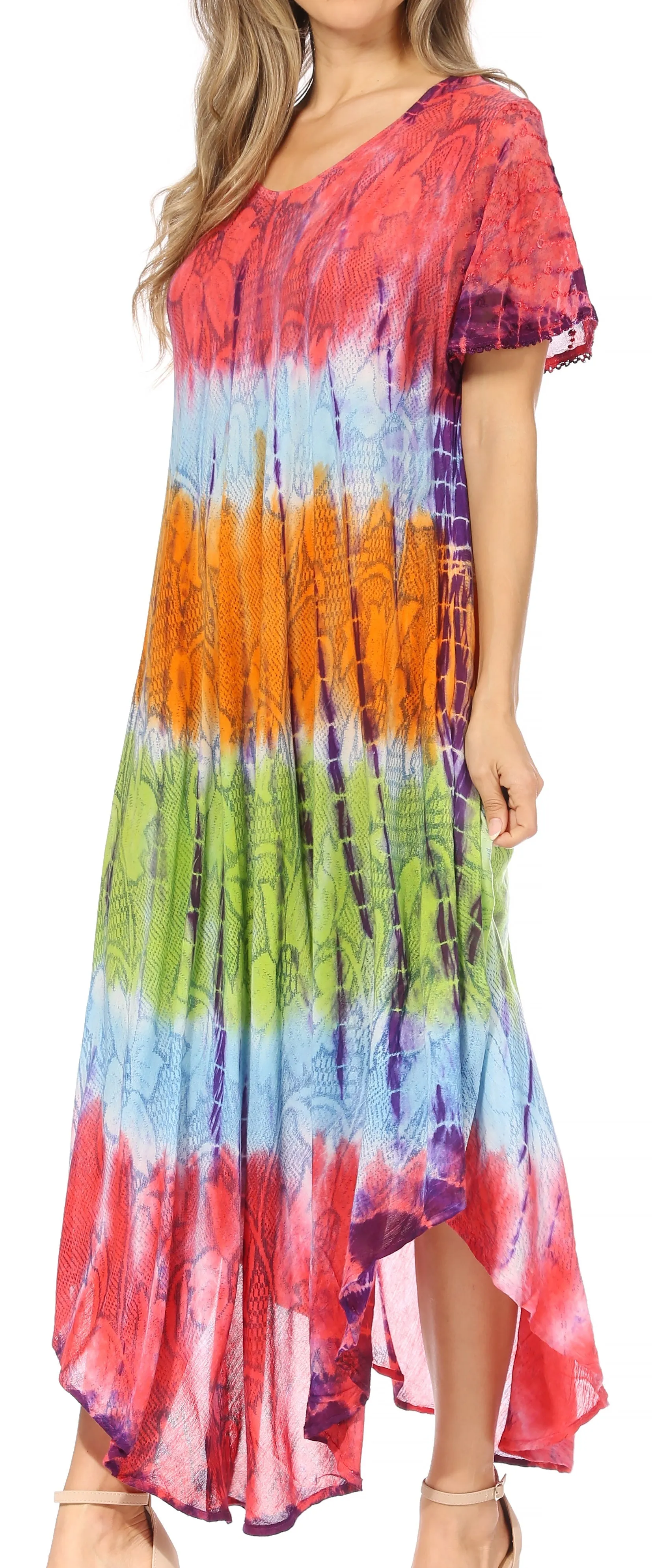 Sakkas Mika Ombre Floral Caftan Dress