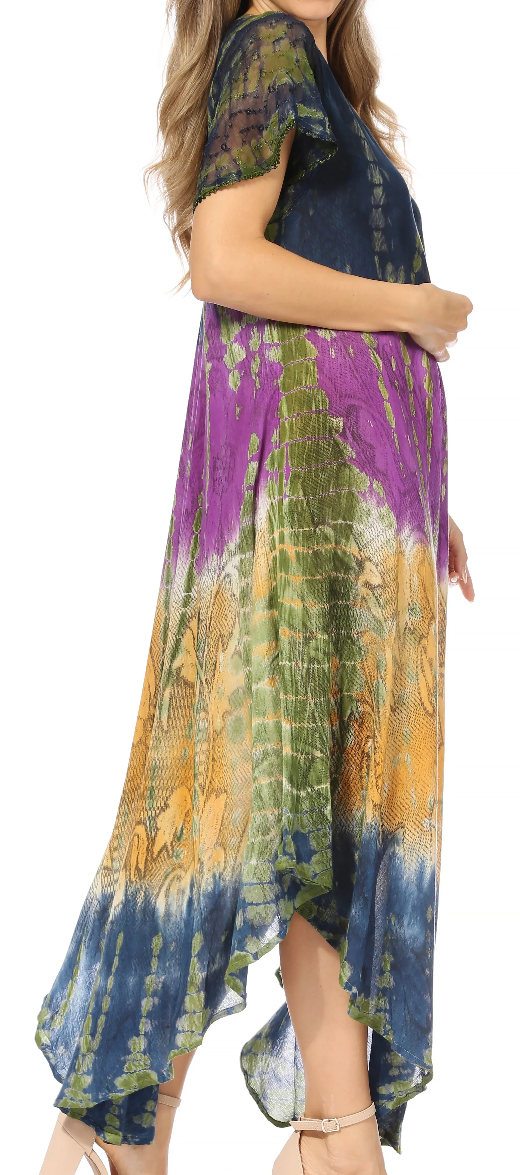 Sakkas Mika Ombre Floral Caftan Dress