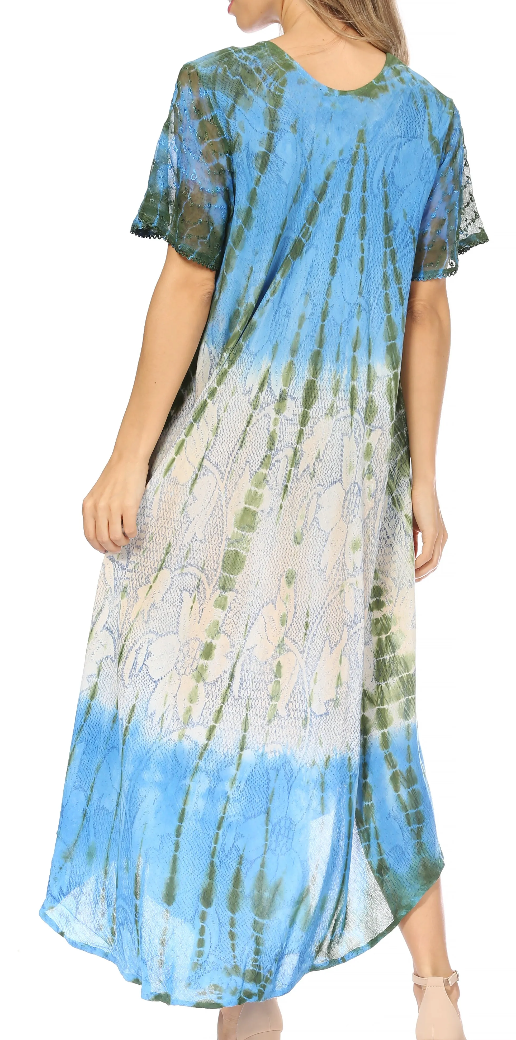 Sakkas Mika Ombre Floral Caftan Dress