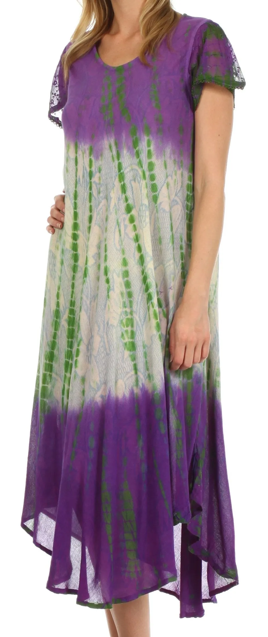 Sakkas Mika Ombre Floral Caftan Dress