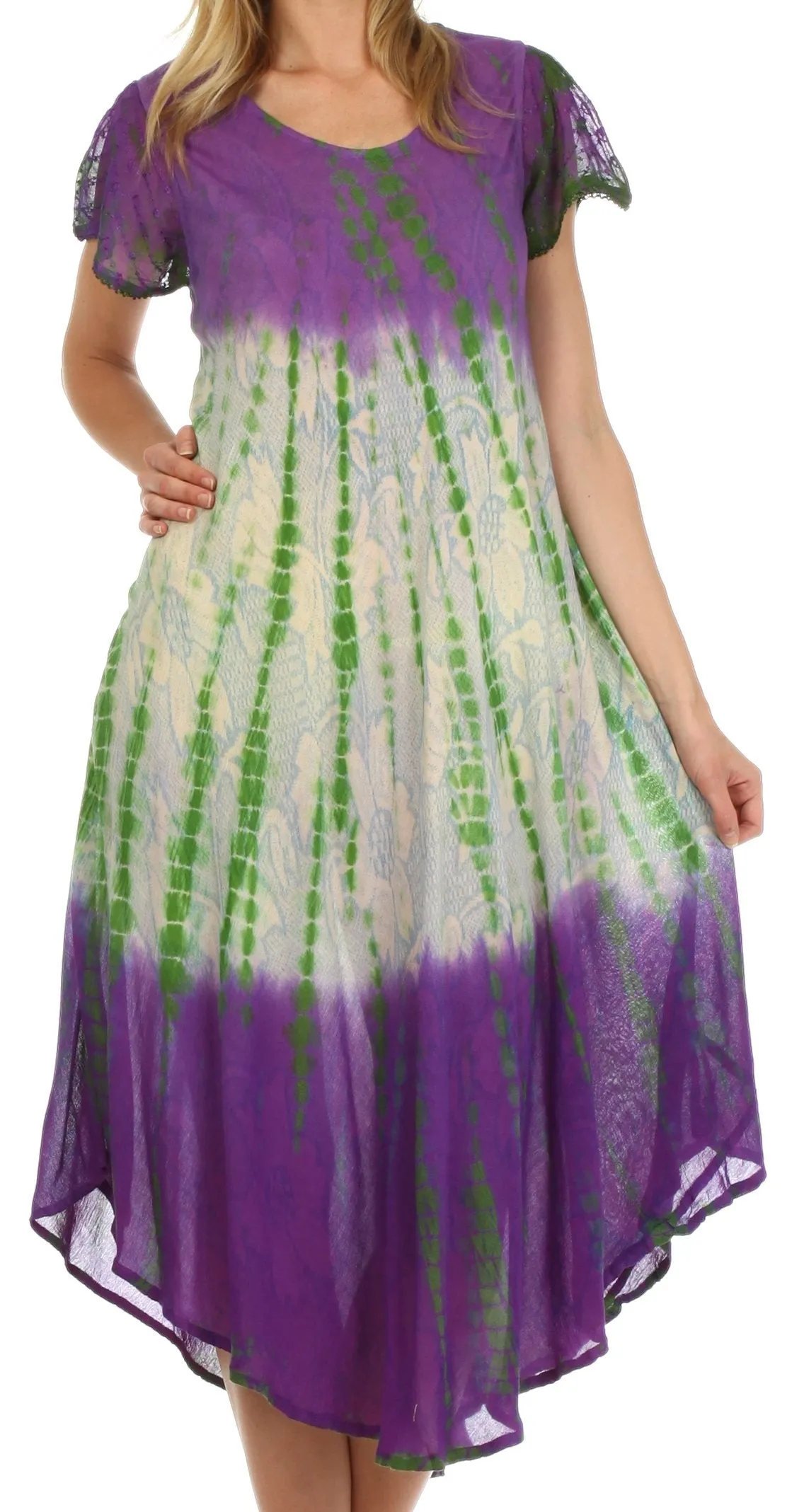 Sakkas Mika Ombre Floral Caftan Dress