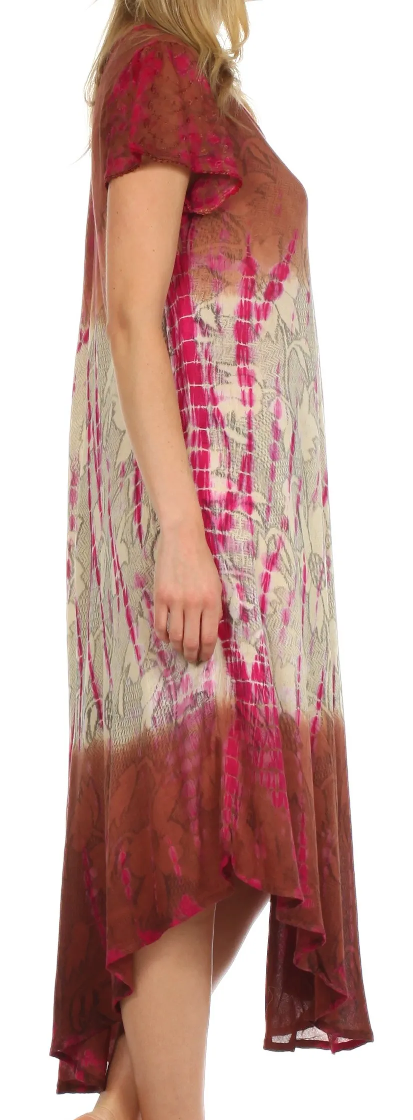 Sakkas Mika Ombre Floral Caftan Dress