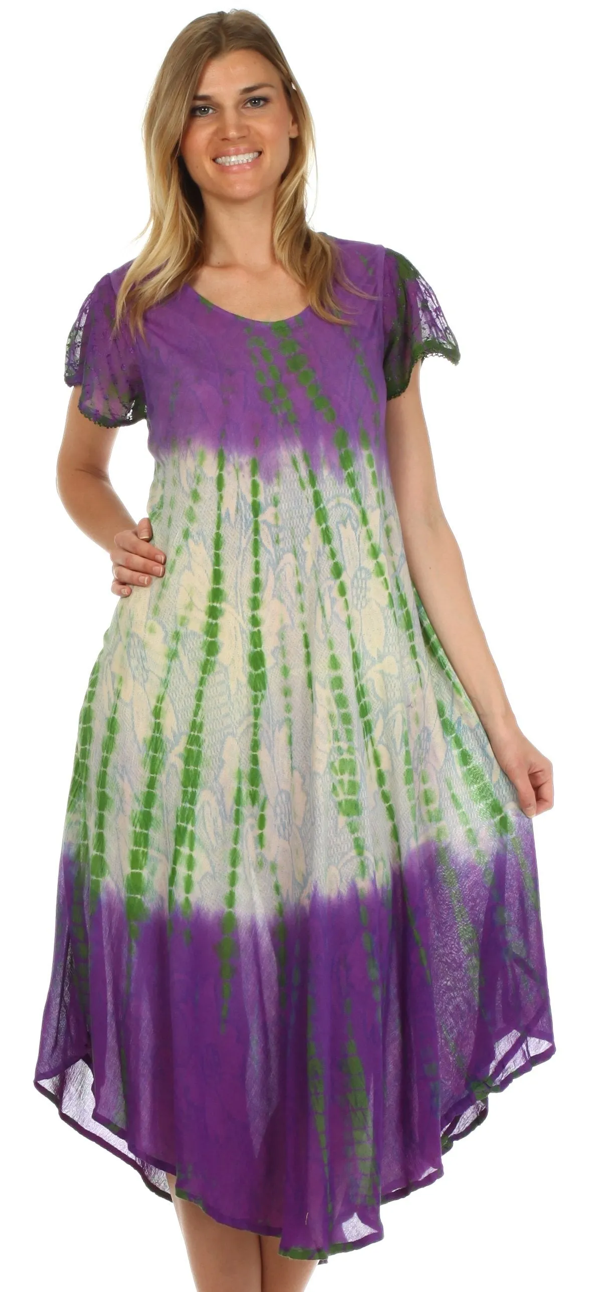 Sakkas Mika Ombre Floral Caftan Dress