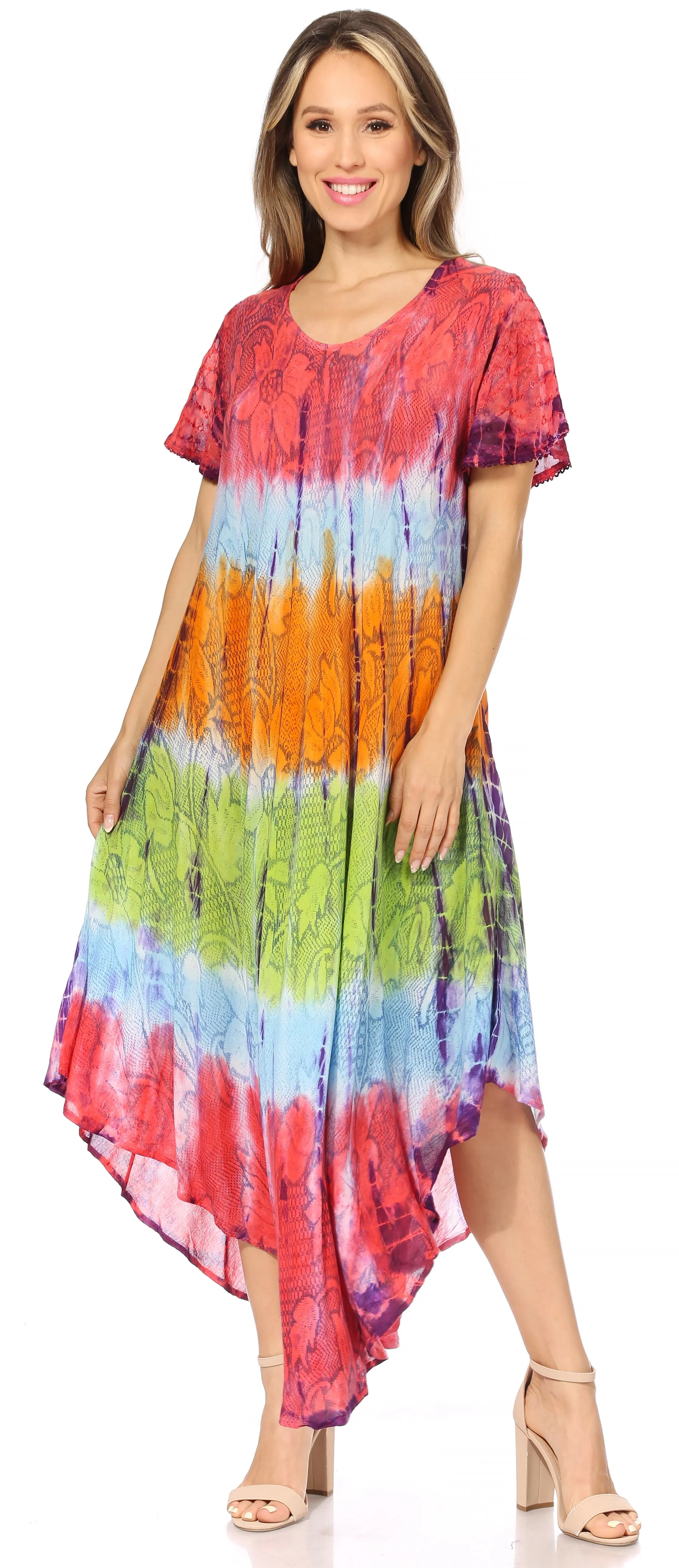 Sakkas Mika Ombre Floral Caftan Dress