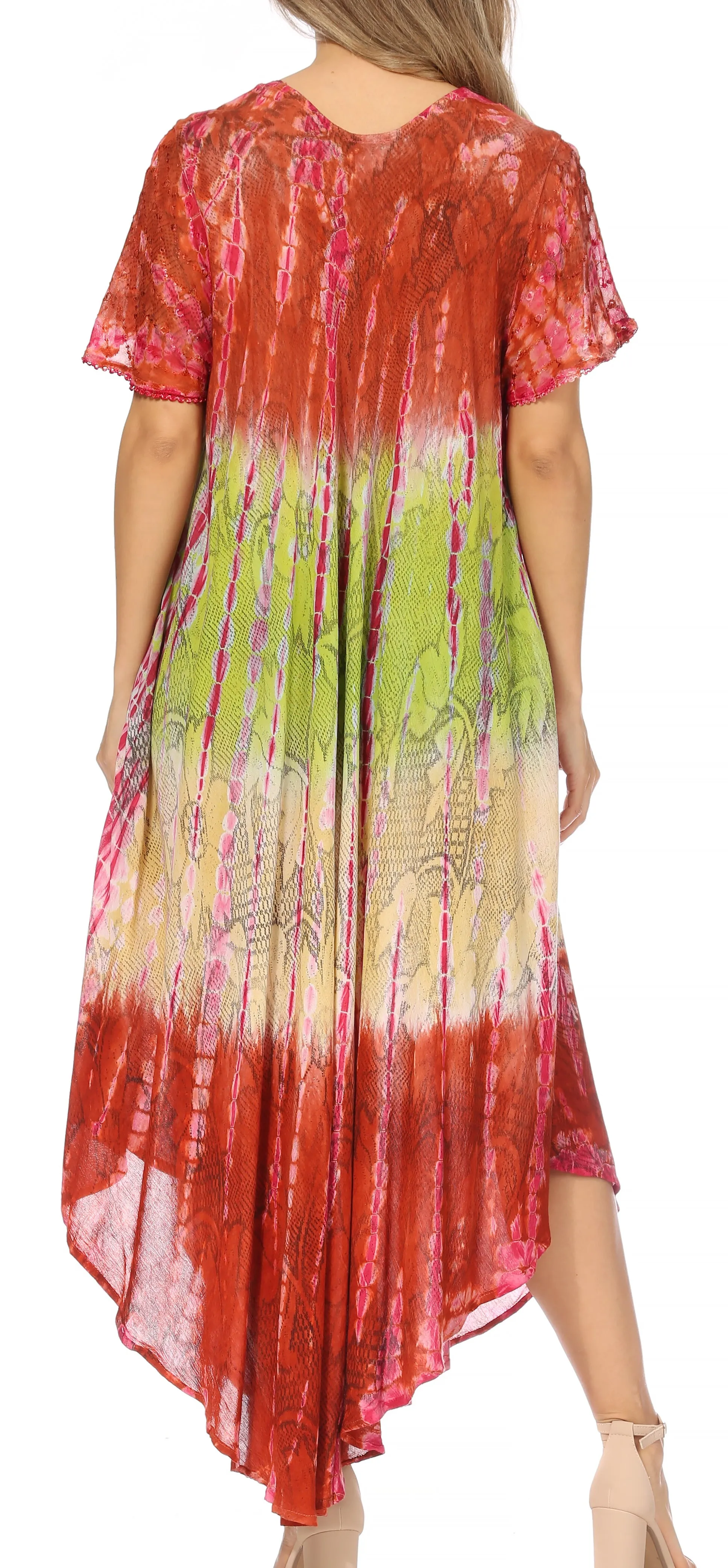 Sakkas Mika Ombre Floral Caftan Dress