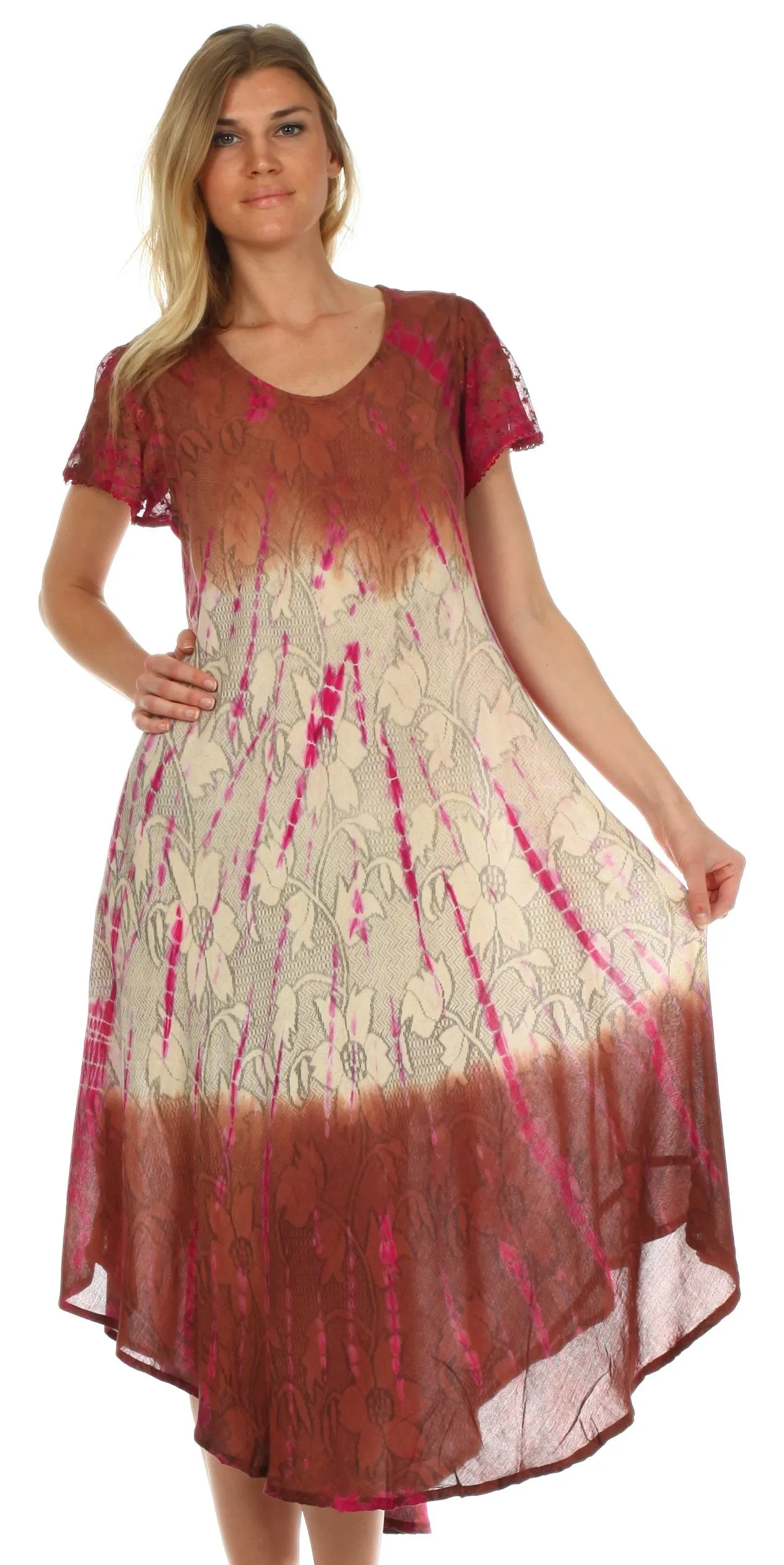 Sakkas Mika Ombre Floral Caftan Dress