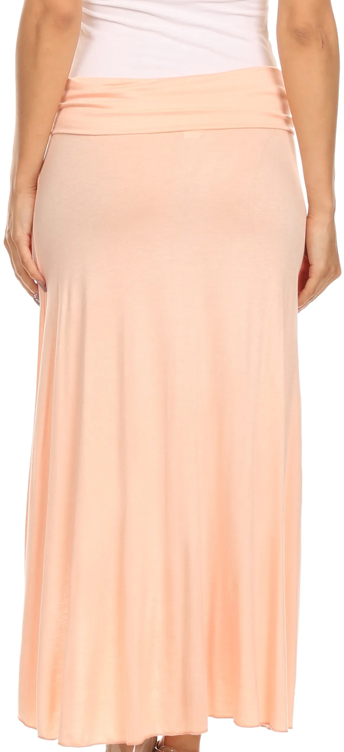 Sakkas Soft Jersey Feel Solid Color Strapless High Low Dress / Skirt