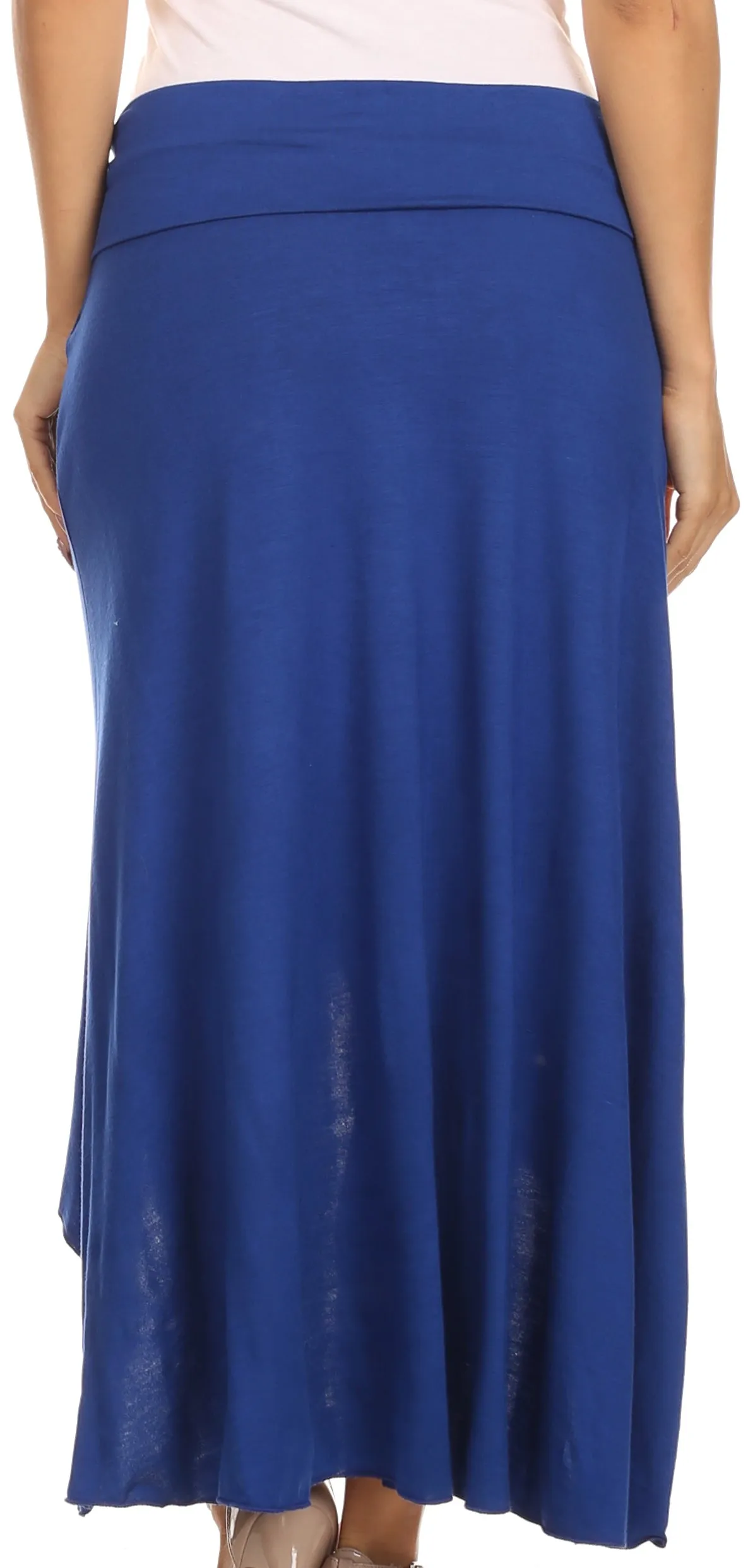 Sakkas Soft Jersey Feel Solid Color Strapless High Low Dress / Skirt