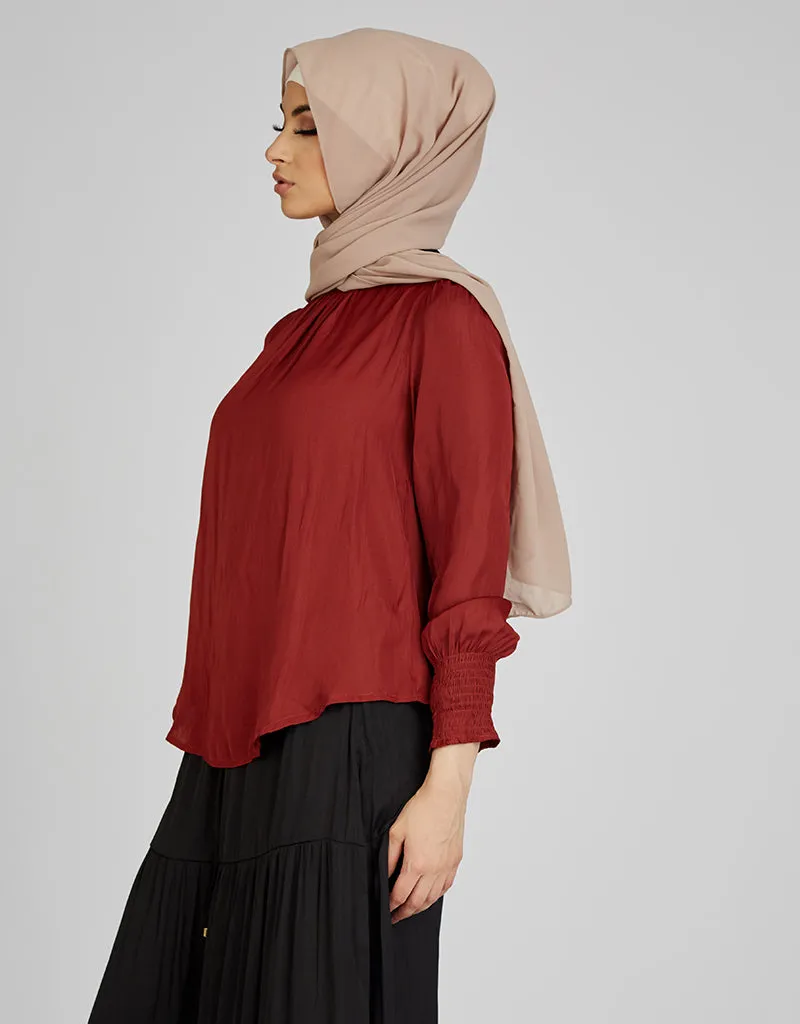 Scrunch Cuff Loop Blouse