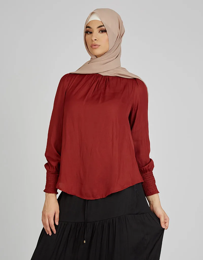 Scrunch Cuff Loop Blouse