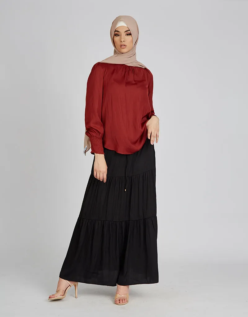 Scrunch Cuff Loop Blouse