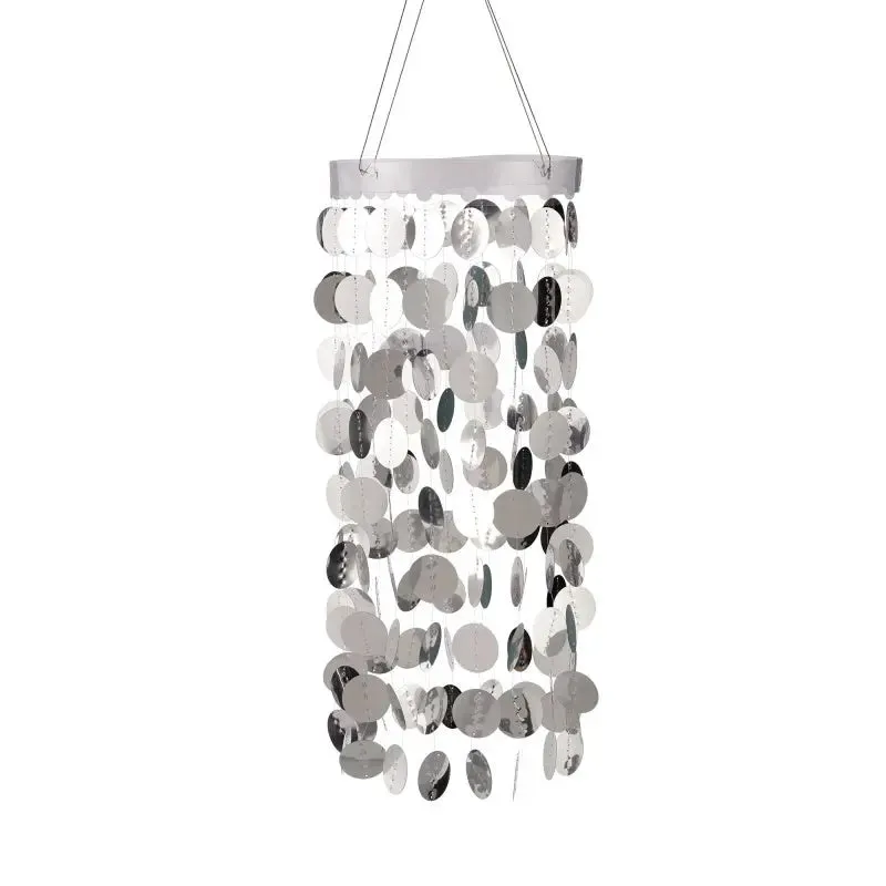 Silver Circles Hanging Chandelier