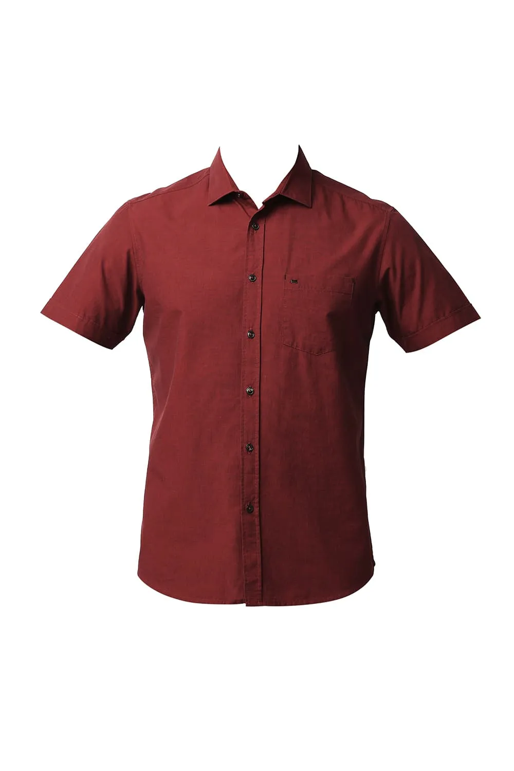 Slim Fit Fil-a-fil Halfsleeves Shirt